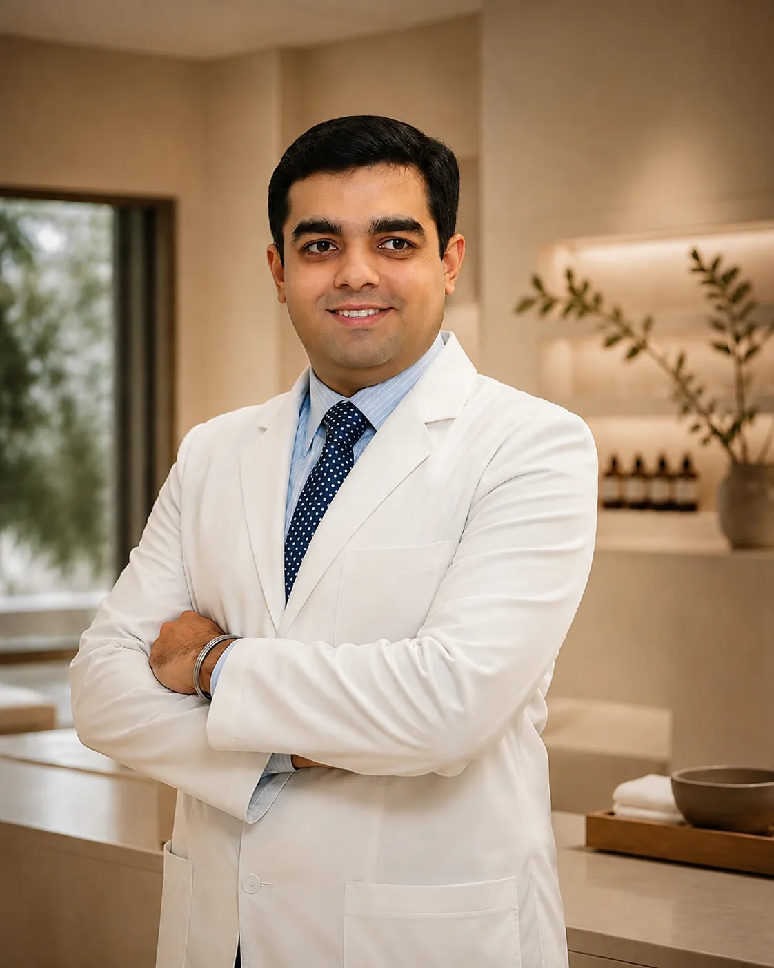 Portrait of Dr. Akshay Bhushan at SmileWorks Dental Studio, Gurgaon