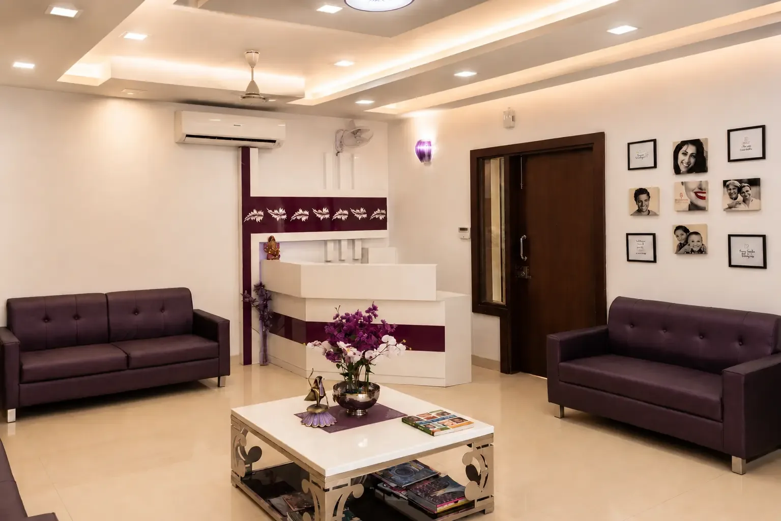Reception desk at SmileWorks Dental Studio